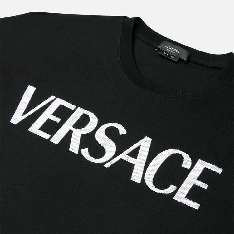 New Authentic Versace Tshirt Black  White Large
